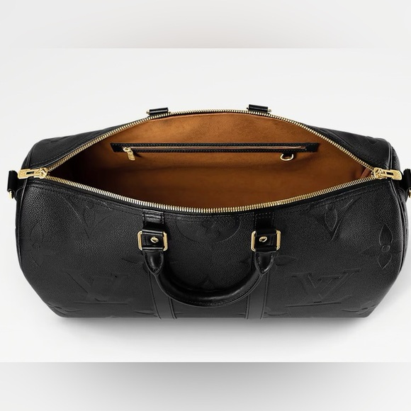 Louis Vuitton Keepall Bandoulière 45 Monogram Empreinte Giant Black - Picture 4 of 5